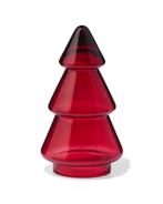 HEMA Kerstboom 8.8x8.8x12cm glas rood, Diversen, Kerst, Verzenden, Nieuw