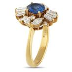 Ring - 18 karaat Geel goud, 18K geelgouden ring met 1.02ct, Sieraden, Tassen en Uiterlijk, Ringen, Nieuw