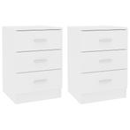 Nachtkastjes Wit (2 st) - 47% Korting! Retourdeal, Huis en Inrichting, Minder dan 45 cm, Nieuw, Hout, 55 tot 70 cm