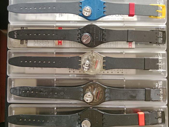 Swatch - 5 X Swatch Gent Specials inkl. Rotor aus 1986 !! -, Sieraden, Tassen en Uiterlijk, Horloges | Heren