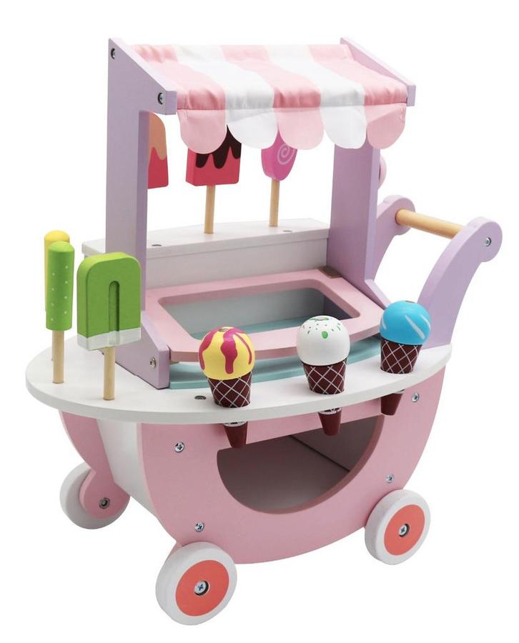 Moni Toys Roze Houten IJskar 111834, Kinderen en Baby's, Speelgoed | Houten speelgoed, Nieuw, Verzenden