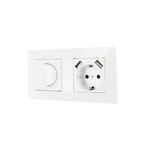 Oslo LED dimmer en stopcontact met 2x USB combinat, Ophalen of Verzenden, Nieuw