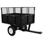 VidaXL Kiepwagen voor zitmaaiers, zwart, 153 x 77 x 103 cm, Diversen, Ophalen, Nieuw