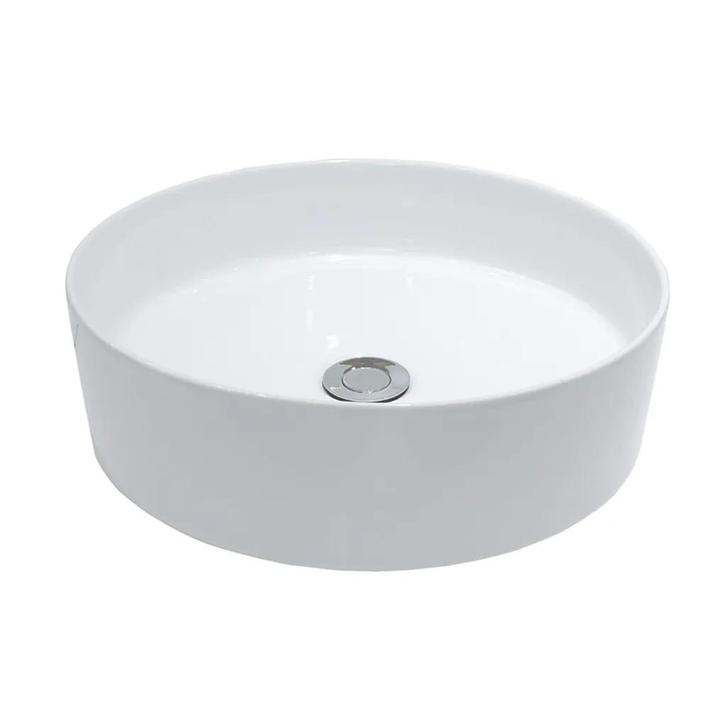 Wiesbaden Link waskom rond 40 x 12 cm keramiek mat wit, Doe-het-zelf en Verbouw, Sanitair, Ophalen of Verzenden
