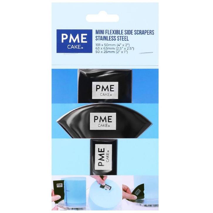 PME Mini Schrapers RVS Set/3, Hobby en Vrije tijd, Taarten en Cupcakes maken, Nieuw, Verzenden