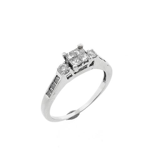 8 Krt. Fantasie ring met diamant | Ca. 0,50 ct. (zirconia), Sieraden, Tassen en Uiterlijk, Antieke sieraden, Met edelsteen, Goud