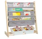 Kinderboekenkast met 4 Hangplanken en 2 Speelgoeddozen, Verzenden, Nieuw