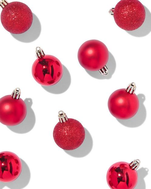 HEMA Kerstballen plastic rood - 9 stuks, Diversen, Kerst, Nieuw, Verzenden