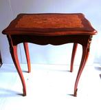 Bijzettafel - Eik, kers en olijfboomwortel - Marqueterie en