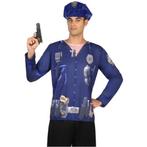 Politie shirt verkleedoutfit - Politie kleding, Kleding | Heren, Carnavalskleding en Feestkleding, Ophalen of Verzenden, Nieuw