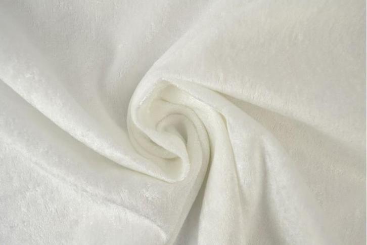 Crushed velvet stof - Wit - Per meter, Hobby en Vrije tijd, Stoffen en Lappen, 120 cm of meer, 200 cm of meer, Wit, Nieuw, Polyester