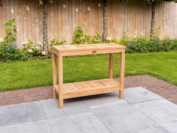 Luxe sidetable | Duurzaam teakhout | Direct leverbaar!, Tuin en Terras, Tuinmeubel-accessoires, Nieuw, Ophalen of Verzenden