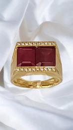 Ring - 18 karaat Geel goud, Prachtige 18K gouden ring met, Nieuw