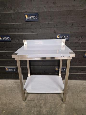Werktafel | opstaande rand | RVS | 80x60 cm beschikbaar voor biedingen