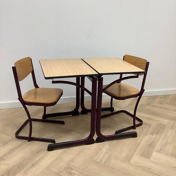 complete schoolset Marko, 10 stoelen + 10 tafels, Beuken -, Huis en Inrichting, Stoelen, Eén, Gebruikt, Hout, Ophalen of Verzenden