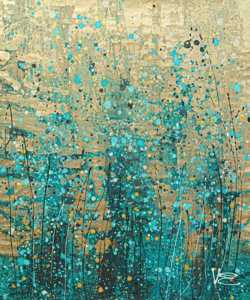Violeta Endo - Green Refuge. XXL, Antiek en Kunst, Kunst | Schilderijen | Modern