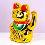 Zwaaiende Lucky Cat - Goud, Verzenden, Nieuw