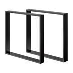 Stalen U tafelpoot zwart 80 bij 8 cm en hoogte 72 cm  (2 x 8, Ophalen of Verzenden, Nieuw