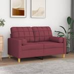 vidaXL Sierkussens 2 st 15x50 cm stof wijnrood, Huis en Inrichting, Woonaccessoires | Kussens, Verzenden, Nieuw, Rood