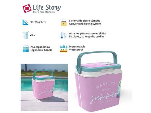 Life Story - Draagbare koeltas 29L - Compact en duurzaam, Huis en Inrichting, Woonaccessoires | Overige, Zo goed als nieuw, Verzenden