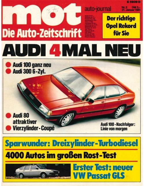 1981 MOT AUTO JOURNAL MAGAZINE 02 DUITS, Boeken, Auto's | Folders en Tijdschriften
