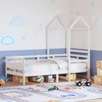 vidaXL Slaapbank met bedhuis 80x200 cm massief grenenhout, Eenpersoons, Verzenden, Wit, Nieuw