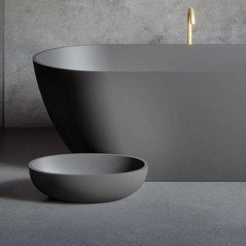 Waskom Riho Escala 55x32 cm Solid Surface Mat Antraciet, Doe-het-zelf en Verbouw, Sanitair, Ophalen of Verzenden