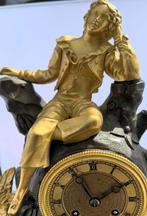 Figurale pendule Empirestijl - Verguld messing - 1800-1850 -, Antiek en Kunst, Antiek | Klokken
