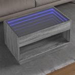 vidaXL Salontafel met Infinity LED 90x50x50 cm grijs sonoma, 50 tot 100 cm, 50 tot 75 cm, Verzenden, Nieuw