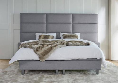 ACTIE! Boxspring Lissabon 140 200 Grijs, Huis en Inrichting, Slaapkamer | Boxsprings, 140 cm, 200 cm, Grijs, Twijfelaar, Nieuw