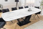 Uitschuifbare eettafel PAPILLON 180-260cm wit keramiek, Huis en Inrichting, Tafels | Eettafels, Ophalen of Verzenden, Nieuw