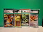 Pokémon - 4 Graded card - Charizard, Charmander, Dragonite,, Hobby en Vrije tijd, Verzamelkaartspellen | Pokémon, Nieuw