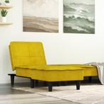 vidaXL Chaise longue fluweel geel, Verzenden, Nieuw