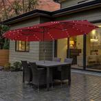2dekans | Coast Dubbele Terrasparaplu 470x280 cm – Wijnrood, Ophalen of Verzenden, Zo goed als nieuw