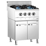 GGM Gastro | Gasfornuis - 13 kW - 4-pits - incl. onderbouw |, Verzenden