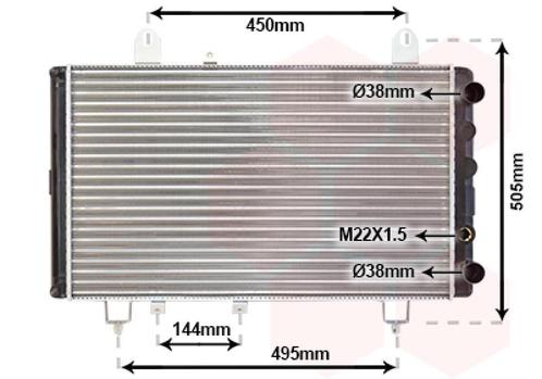 RADIATOR VOOR CITROEN C25 280/290 1982-1994 1300G0, Auto-onderdelen, Airco en Verwarming, Nieuw, Ophalen of Verzenden