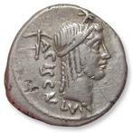 Romeinse Republiek. L. Valerius Acisculus. Denarius Rome