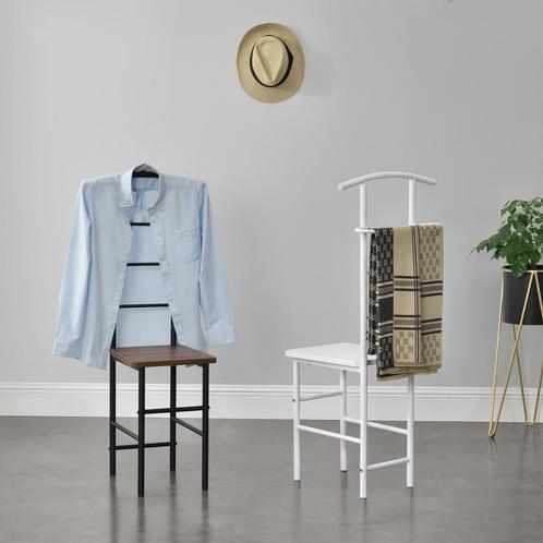 Dressboy kledingrek stoel 107x45x45 cm walnootkleurig, Huis en Inrichting, Kasten | Dressoirs, Nieuw, Verzenden