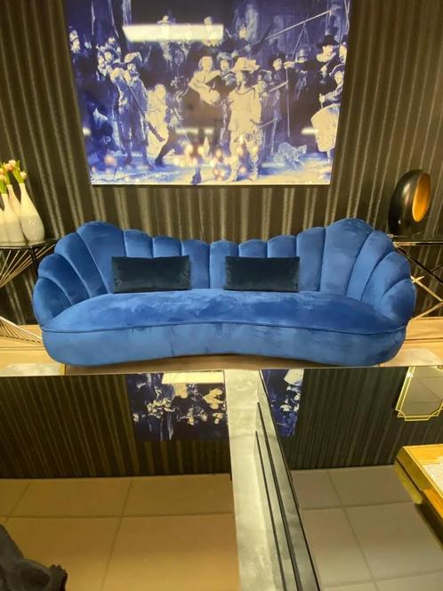 Richmond Pro 230 Blauw Velvet Bankstel, Huis en Inrichting, Banken | Bankstellen, Nieuw, Ophalen