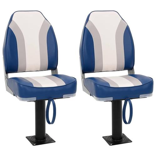 vidaXL Bootstoelen 2 st met poot 360° draaibaar, Watersport en Boten, Bootonderdelen, Nieuw, Verzenden