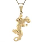 Gouden vintage panter hanger 14 krt, Sieraden, Tassen en Uiterlijk, Kettinghangers, Ophalen of Verzenden, Nieuw