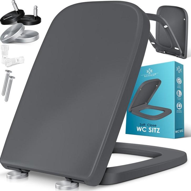 WC bril Softclose - Toiletbril - Grijs - KESSER®, Huis en Inrichting, Overige Huis en Inrichting, Nieuw, Verzenden