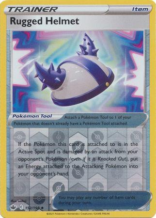Rugged Helmet 152/198 reverse holo Chilling Reign, Hobby en Vrije tijd, Verzamelkaartspellen | Pokémon, Losse kaart, Nieuw, Foil