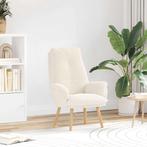 vidaXL Ontspanningsstoel Crème 69 x 74 x 93 cm Stof, Huis en Inrichting, Fauteuils, Verzenden, Nieuw