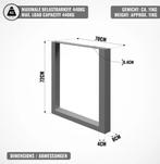 Tafelpoten - Tafelonderstel - Metaal - Antraciet - 70x72 cm, Verzenden, Zo goed als nieuw
