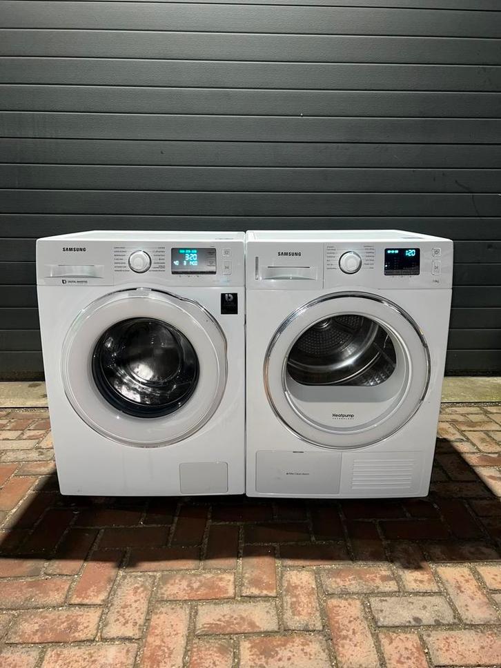 Gave Samsung 8KG Wasmachine Samsung 8KG Warmtepompdroger!, Witgoed en Apparatuur, Wasmachines, Minder dan 85 cm, 1200 tot 1600 toeren
