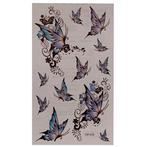 Plaktatoeage - Neptattoo - Vlinders - Zwart/Blauw/Lila - 2x3, Ophalen of Verzenden, Nieuw