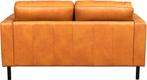 Cognac leren moderne 2-zitsbank - Granada leer Sahara (cogna, 150 tot 200 cm, Ophalen of Verzenden, Rechte bank, Modern