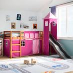 vidaXL Kinderhoogslaper met toren 80x200 cm massief, Huis en Inrichting, Slaapkamer | Bedden, Eenpersoons, Verzenden, Nieuw, 80 cm