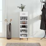 vidaXL Schoenenkast 30x35x105 cm bewerkt hout hoogglans wit, Huis en Inrichting, Kasten | Overige, Verzenden, Nieuw